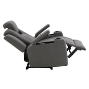 Leuco - Power Motion Recliner With Cup Holder, Control, LED & Power Headrest - Gray - R&R Furniture Gallery (Fountain Valley, CA)
