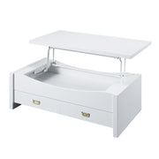 Ramiel - Coffee Table With Lift Top - High Gloss White - R&R Furniture Gallery (Fountain Valley, CA)