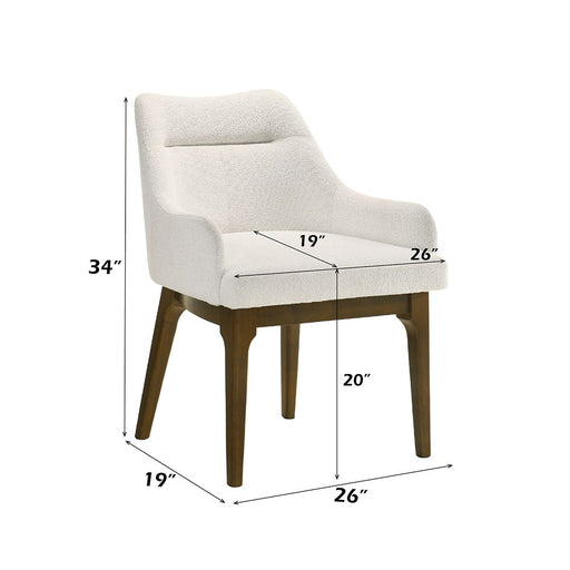 Kasha - Side Chair (Set of 2) - Chenille / Vintage Oak - R&R Furniture Gallery (Fountain Valley, CA)
