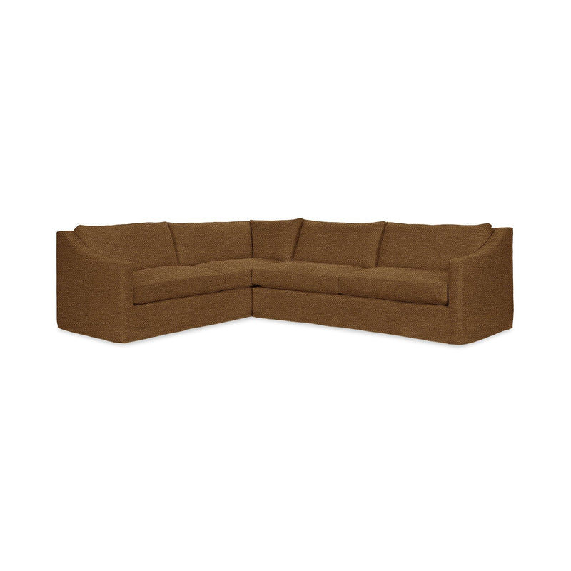 Classic Home Kipton upholstered corner sectional sofa with plush cushions and fabric upholstery in a modern living room setting.