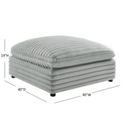 Jenny - Square Ottoman - Gray - R&R Furniture Gallery (Fountain Valley, CA)