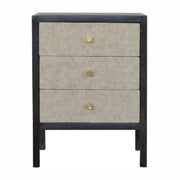 Nightstand, 3 Drawer - Black - R&R Furniture Gallery (Fountain Valley, CA)