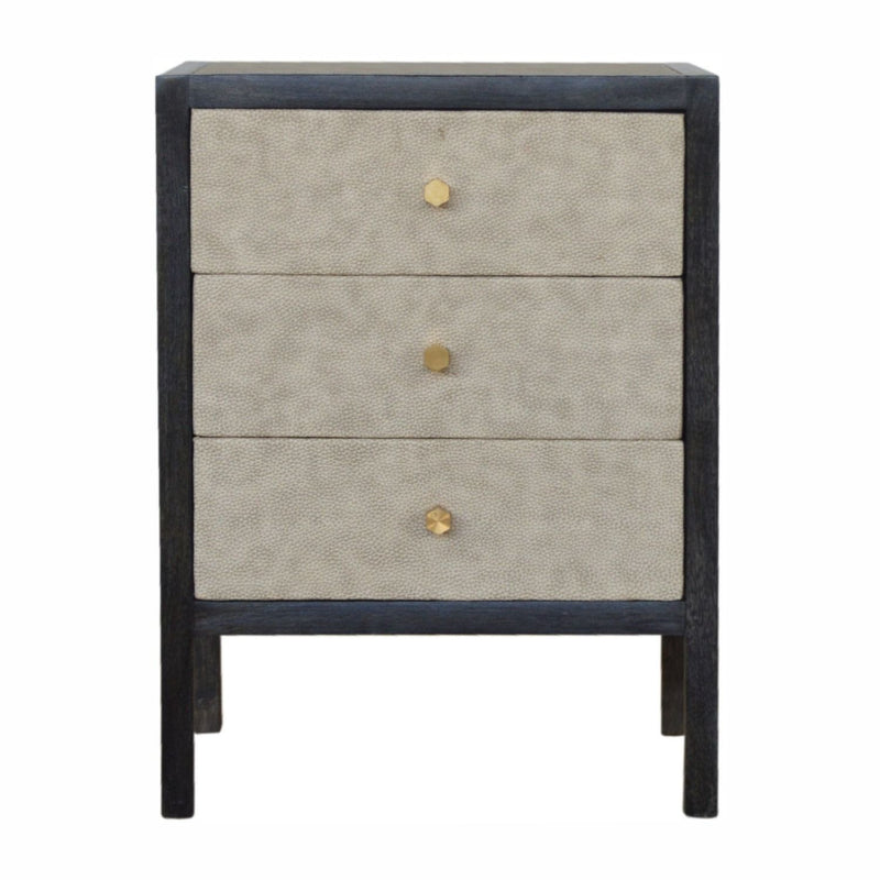 Nightstand, 3 Drawer - Black - R&R Furniture Gallery (Fountain Valley, CA)