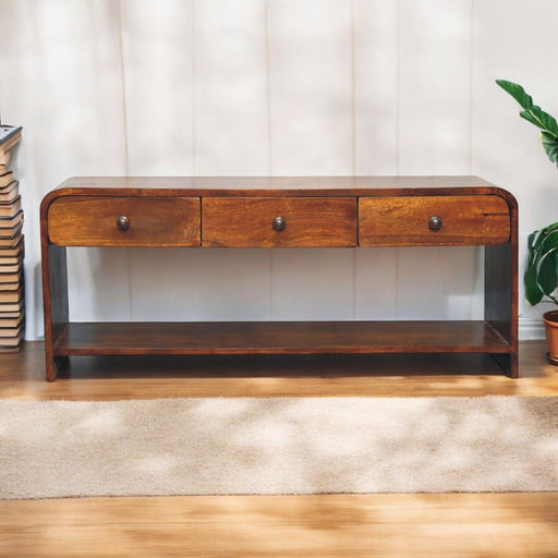 Aspen - Slim Media Unit - Dark Brown - R&R Furniture Gallery (Fountain Valley, CA)