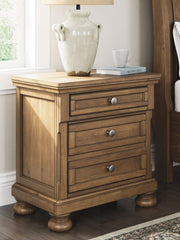 Feddinger - Two Drawer Night Stand - Medium Brown - R&R Furniture Gallery (Fountain Valley, CA)