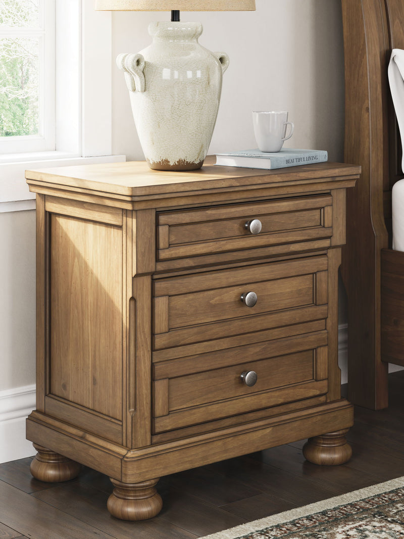 Feddinger - Two Drawer Night Stand - Medium Brown - R&R Furniture Gallery (Fountain Valley, CA)
