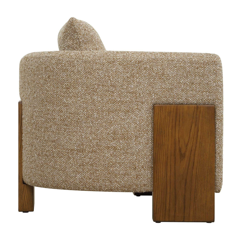 Halligan - Upholstered Accent Chair - Brown