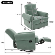 Manual Swivel Recliner Rocker Chair With Adjustable Backrest - R&R Furniture Gallery (Fountain Valley, CA)