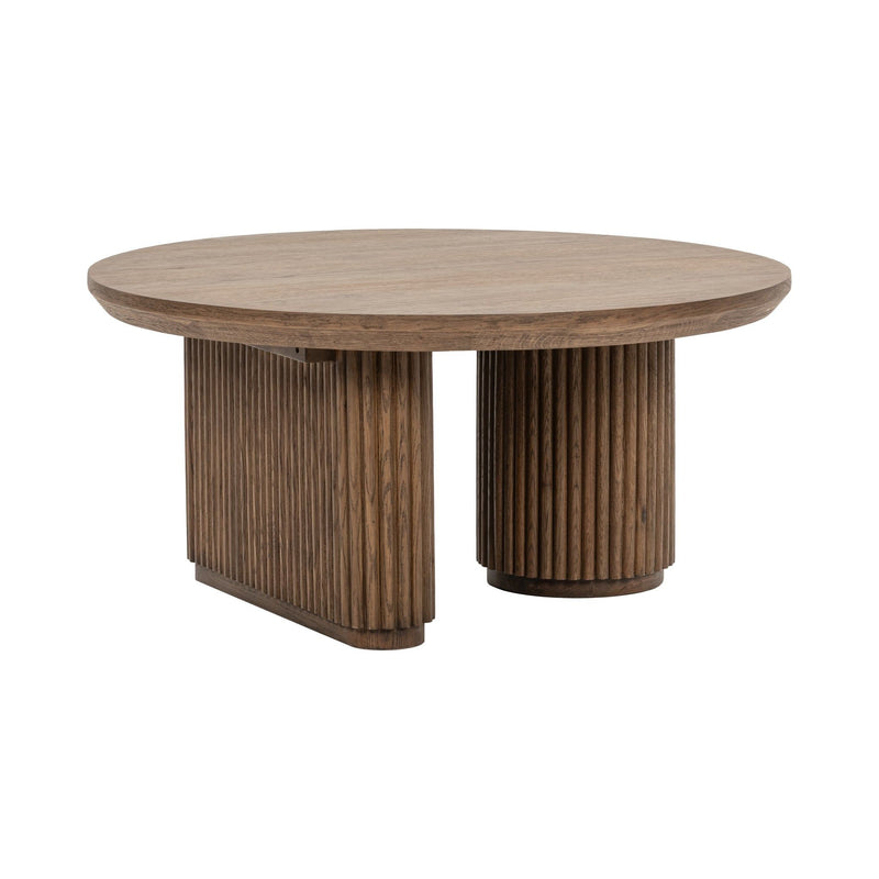 Vander - Solid Wood Round Coffee Table - R&R Furniture Gallery (Fountain Valley, CA)