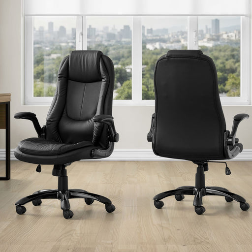Office Chair, Adjustable Height, Swivel, Ergonomic, Armrests, Contemporary & Modern - Black - R&R Furniture Gallery (Fountain Valley, CA)