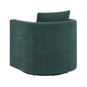 Sutton - Swivel Barrel Chair - Peacock - R&R Furniture Gallery (Fountain Valley, CA)