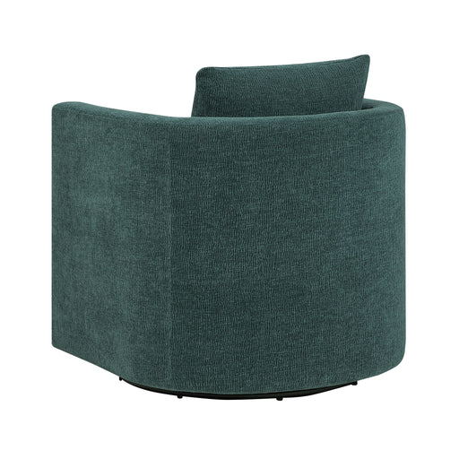 Sutton - Swivel Barrel Chair - Peacock - R&R Furniture Gallery (Fountain Valley, CA)