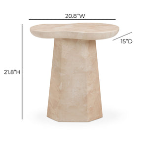 Zaya - Faux Marble Side Table - Rose