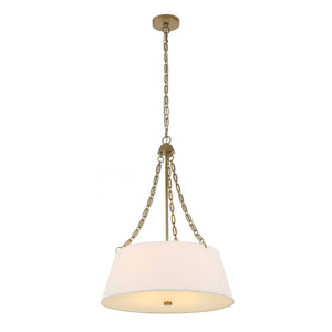 Uttermost Andalucia 4-Light Drum Pendant in gold and white, showcasing stylish pendant lighting with a modern drum design.