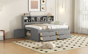 Daybed With 2 Bedside Cabinets, Upper Shelves And 4 Drawers - R&R Furniture Gallery (Fountain Valley, CA)