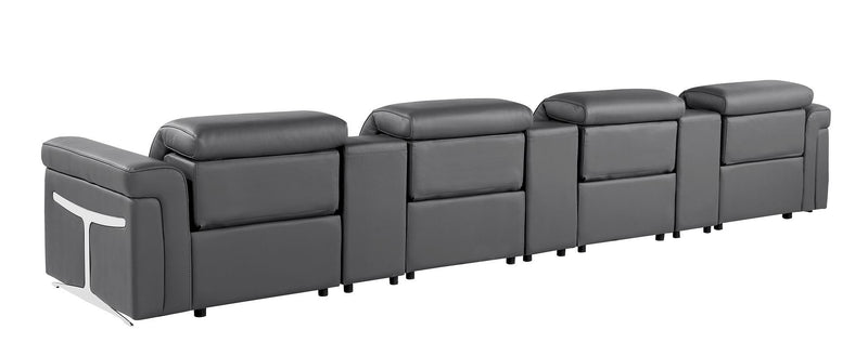 1126 - 7-Piece Modular Power Reclining Sofa In With 4 Power Recliners & Power Headrests