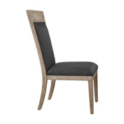 Dark gray Uttermost Encore armless side chair with sleek modern design and smooth fabric upholstery.