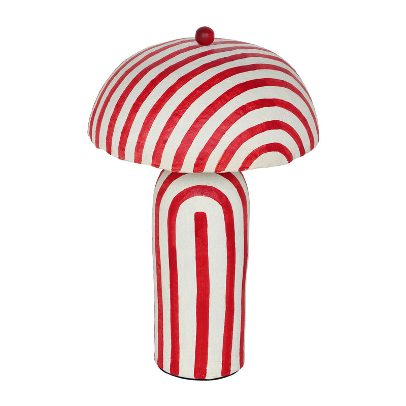 Maiori - Striped Papier Mache Table Lamp - R&R Furniture Gallery (Fountain Valley, CA)