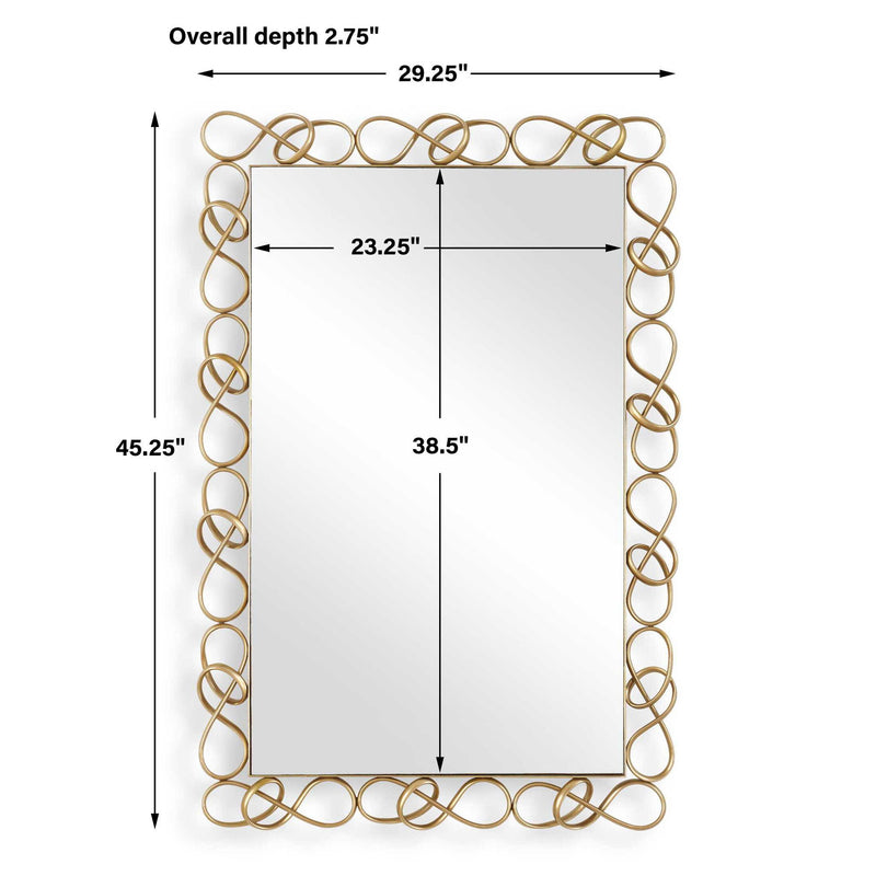 Twist It - Mirror - Antique Brass