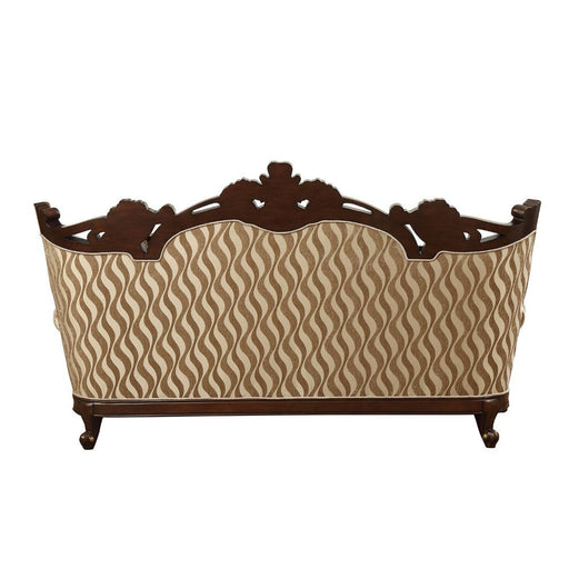 Shalisa - Sofa With 7 Pillows (Same Lv01585) - Fabric & Walnut - R&R Furniture Gallery (Fountain Valley, CA)