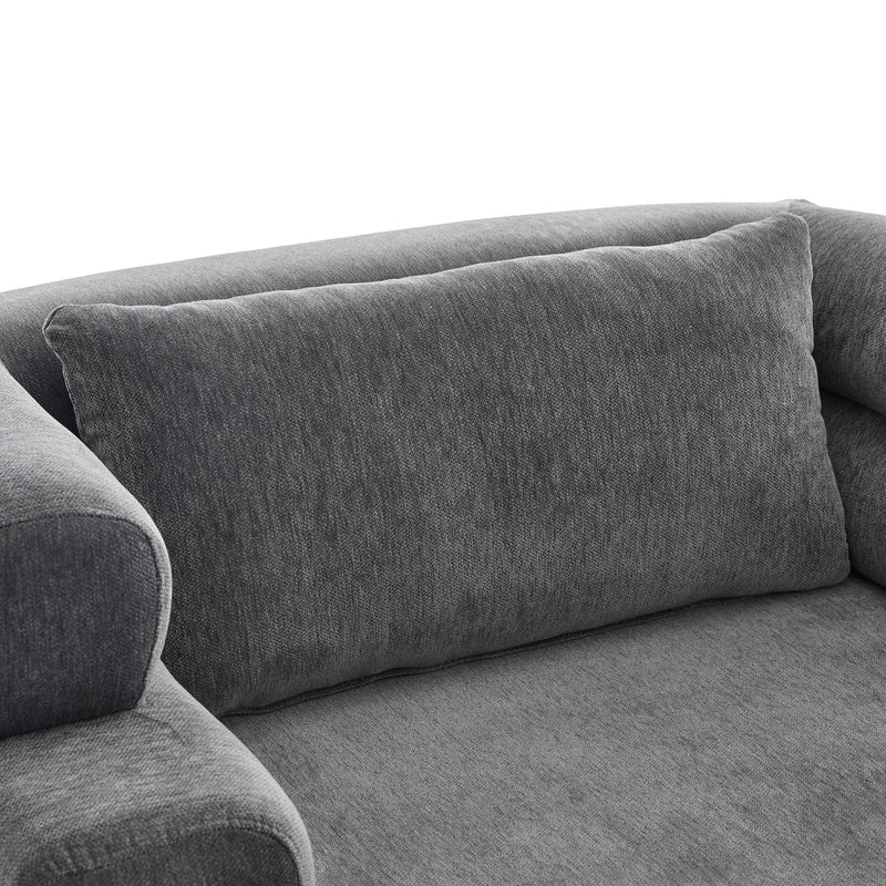 Noble House oversized chaise lounge sofa bed with deep seat and layered armrests, modern and plush furniture piece.