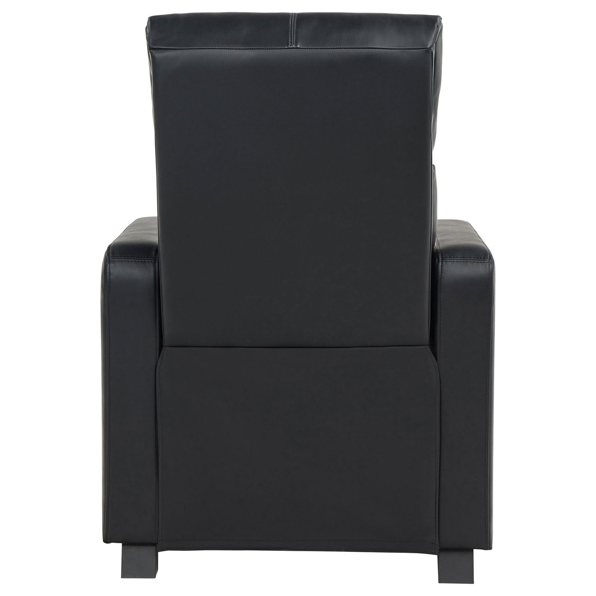 Warren - 5 Seater Home Theater With 4 Wedge Consoles Recliners And Storage Consoles - Black