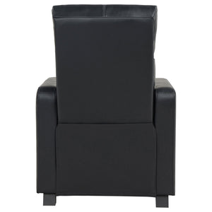 Warren - 5 Seater Home Theater With 4 Wedge Consoles Recliners And Storage Consoles - Black