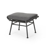 Outdoor Modern Boho Wicker Ottoman With Cushions (Set of 2) - R&R Furniture Gallery (Fountain Valley, CA)