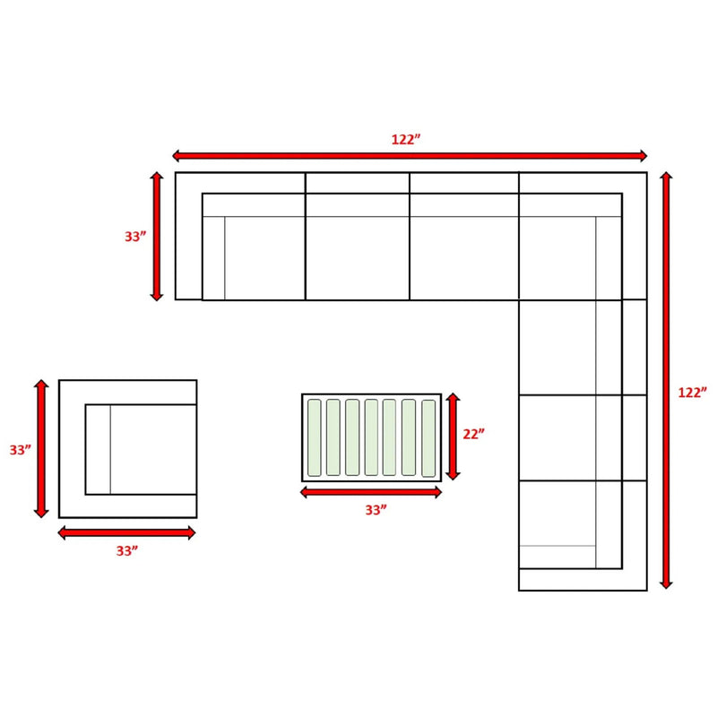Stylish Entertainment Sectional Set, Outdoor Living - R&R Furniture Gallery (Fountain Valley, CA)