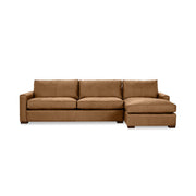 Classic Home Coburn stationary sectional sofa with plush cushions and modern design, shown in a cozy living room setting.
