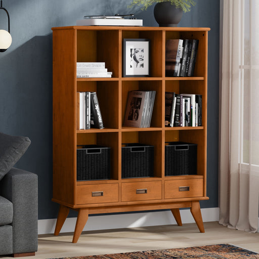 Draper - 9 Cube Storage With Drawers - Brown - R&R Furniture Gallery (Fountain Valley, CA)
