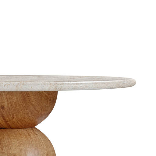 Cynthia - Concrete Indoor / Outdoor Round Dining Table - Travertine - R&R Furniture Gallery (Fountain Valley, CA)