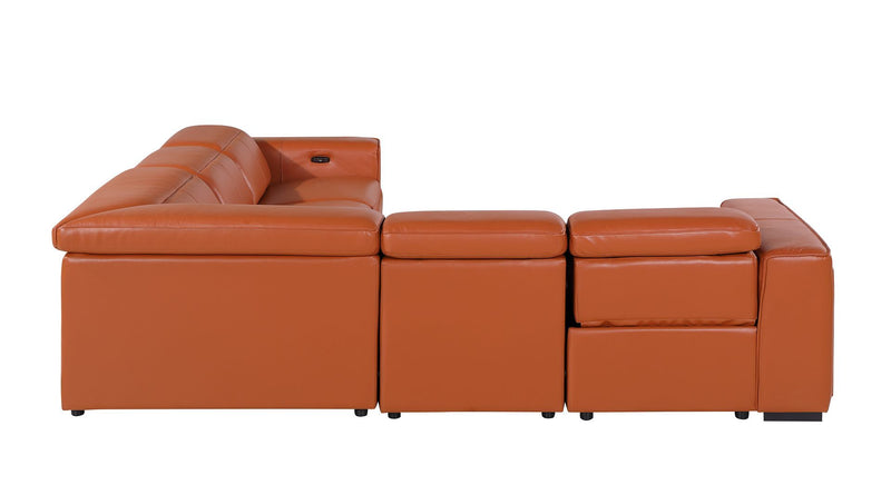 1224 - 5-Piece L-Shaped Sectional Sofa In With 3 Power Recliners & Power Headrests