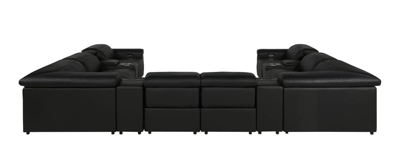 1126 - 12-Piece U-Shaped Sectional Sofa In With 4 Power Recliners & Power Headrests