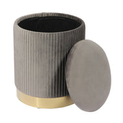 Zoe - Velvet Storage Ottoman - R&R Furniture Gallery (Fountain Valley, CA)