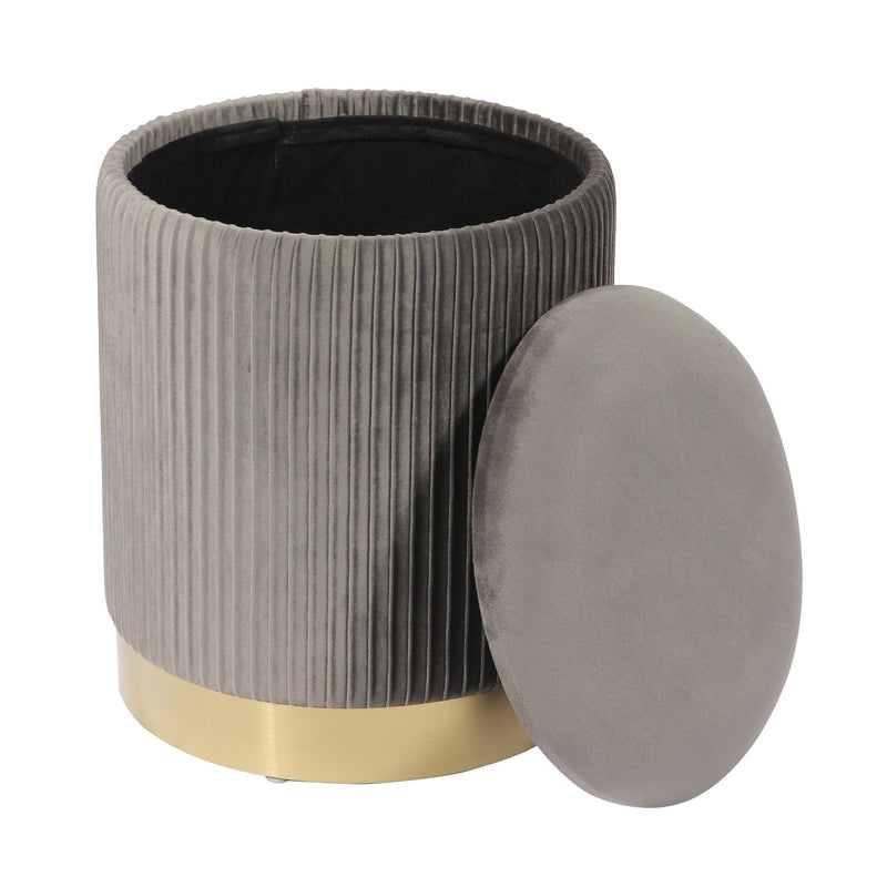Zoe - Velvet Storage Ottoman - R&R Furniture Gallery (Fountain Valley, CA)