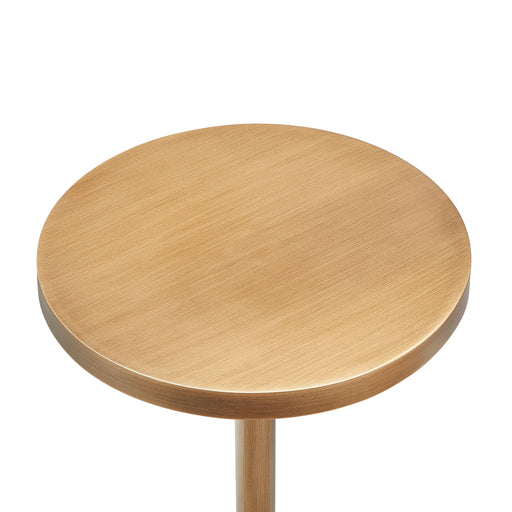 Morven - Adjustable Height Accent Table With Round Top - Antique Brass - R&R Furniture Gallery (Fountain Valley, CA)