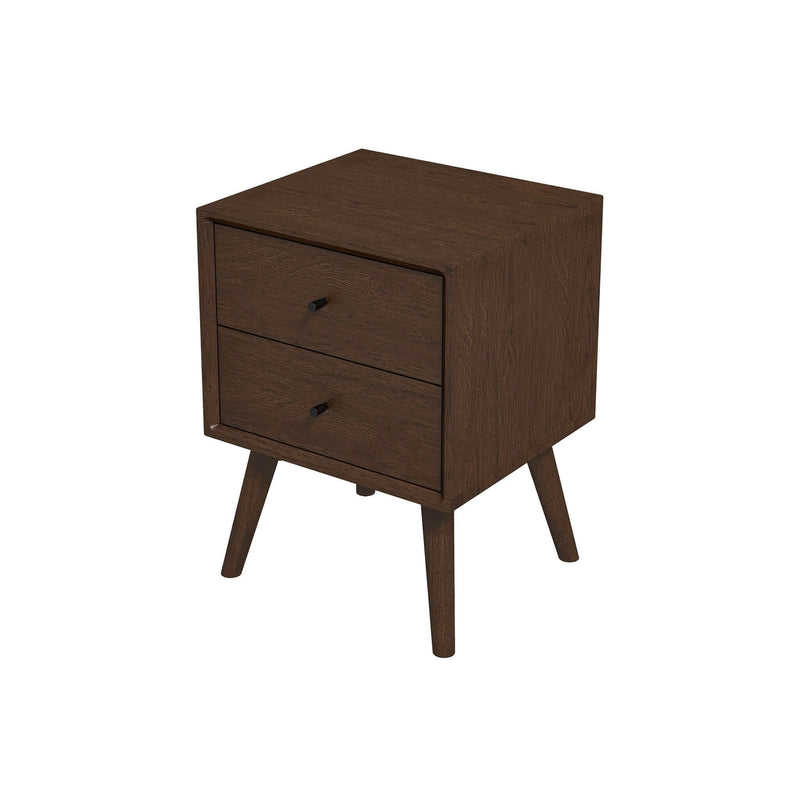 Caroline - Mid-Century Modern Style Night Stand 2 Drawer - R&R Furniture Gallery (Fountain Valley, CA)