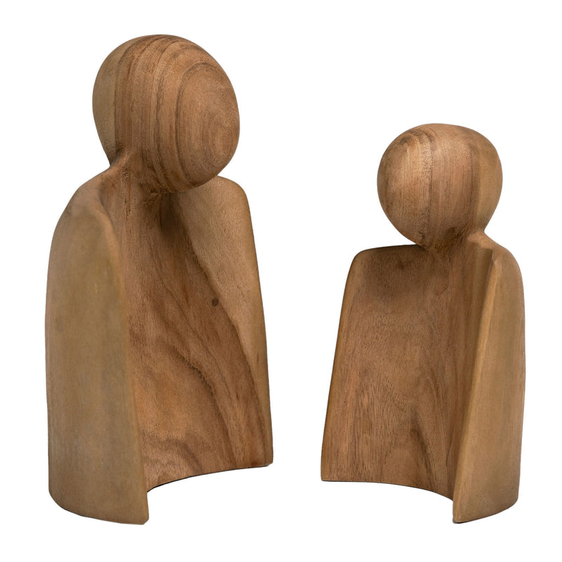 Wood - Sculpture (Set of 2) - Natural