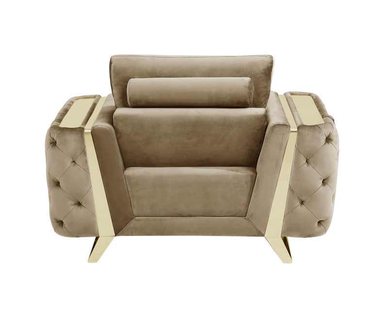 1051 - Contemporary Velvet Chair - R&R Furniture Gallery (Fountain Valley, CA)