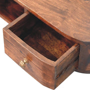 Lunar - Floating Console With 2 Drawer - Chestnut - R&R Furniture Gallery (Fountain Valley, CA)