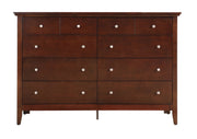 Glory Furniture Hammond casual dresser with multiple drawers, elegant wood finish, ideal for bedroom or living room storage.