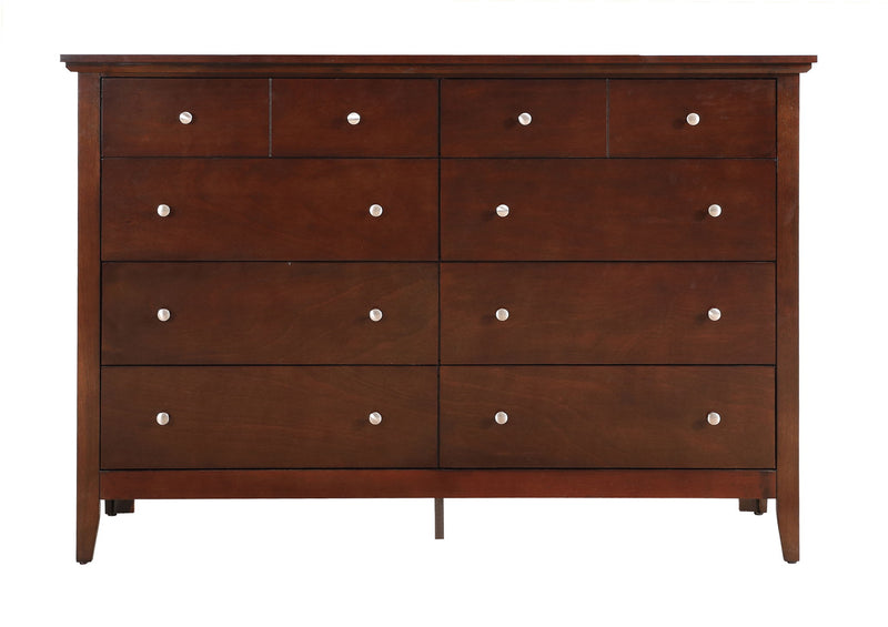 Glory Furniture Hammond casual dresser with multiple drawers, elegant wood finish, ideal for bedroom or living room storage.