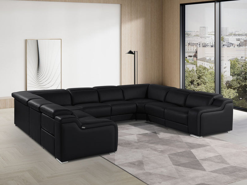 1116 - 8-Piece U-Shaped Sectional Sofa In With 4 Power Recliners & Power Headrest - R&R Furniture Gallery (Fountain Valley, CA)