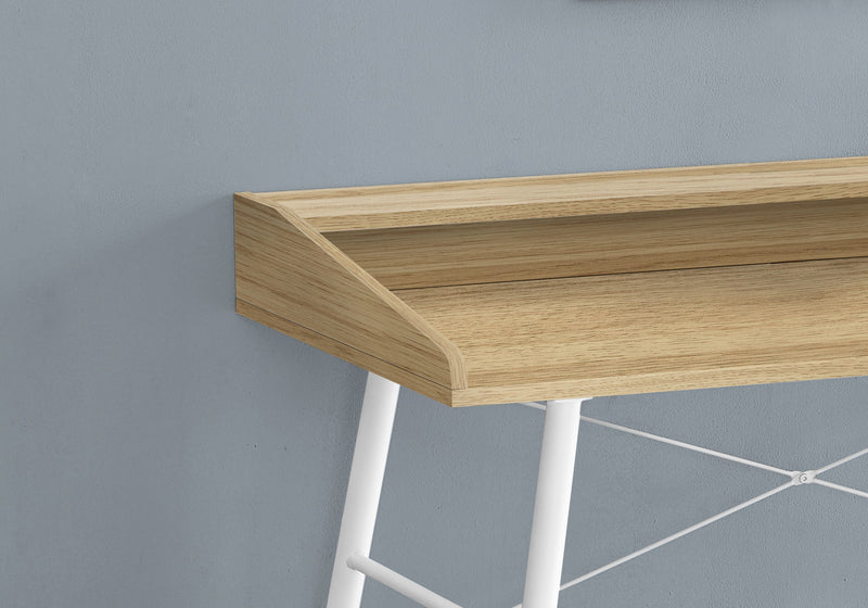 Computer Desk For Home Office, Laptop, Storage Shelves, Contemporary Versatile Placement - Natural - R&R Furniture Gallery (Fountain Valley, CA)
