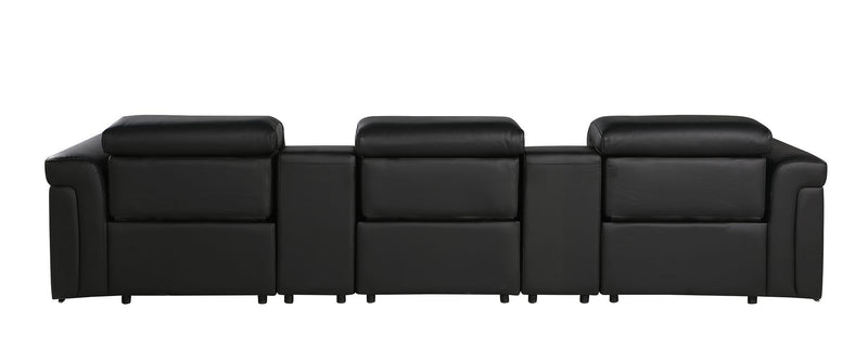 1126 - 5-Piece Modular Power Reclining Sofa In With 3 Power Recliners & Power Headrests