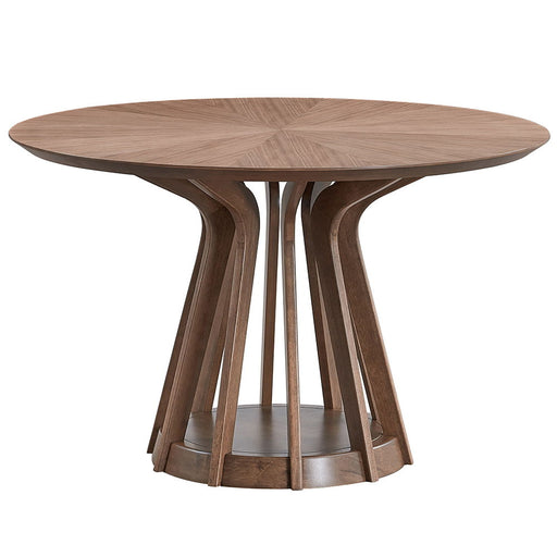 Seda - Round Dining Table - Walnut - R&R Furniture Gallery (Fountain Valley, CA)
