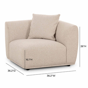 Sylvie - Corner Chair - Cream - R&R Furniture Gallery (Fountain Valley, CA)