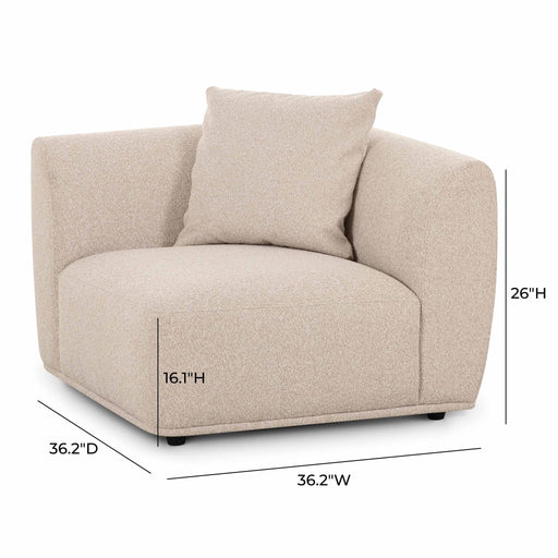 Sylvie - Corner Chair - Cream - R&R Furniture Gallery (Fountain Valley, CA)