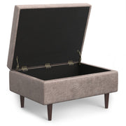 Shay - Large Square Coffee Table Storage Ottoman Mid-Century Style - R&R Furniture Gallery (Fountain Valley, CA)